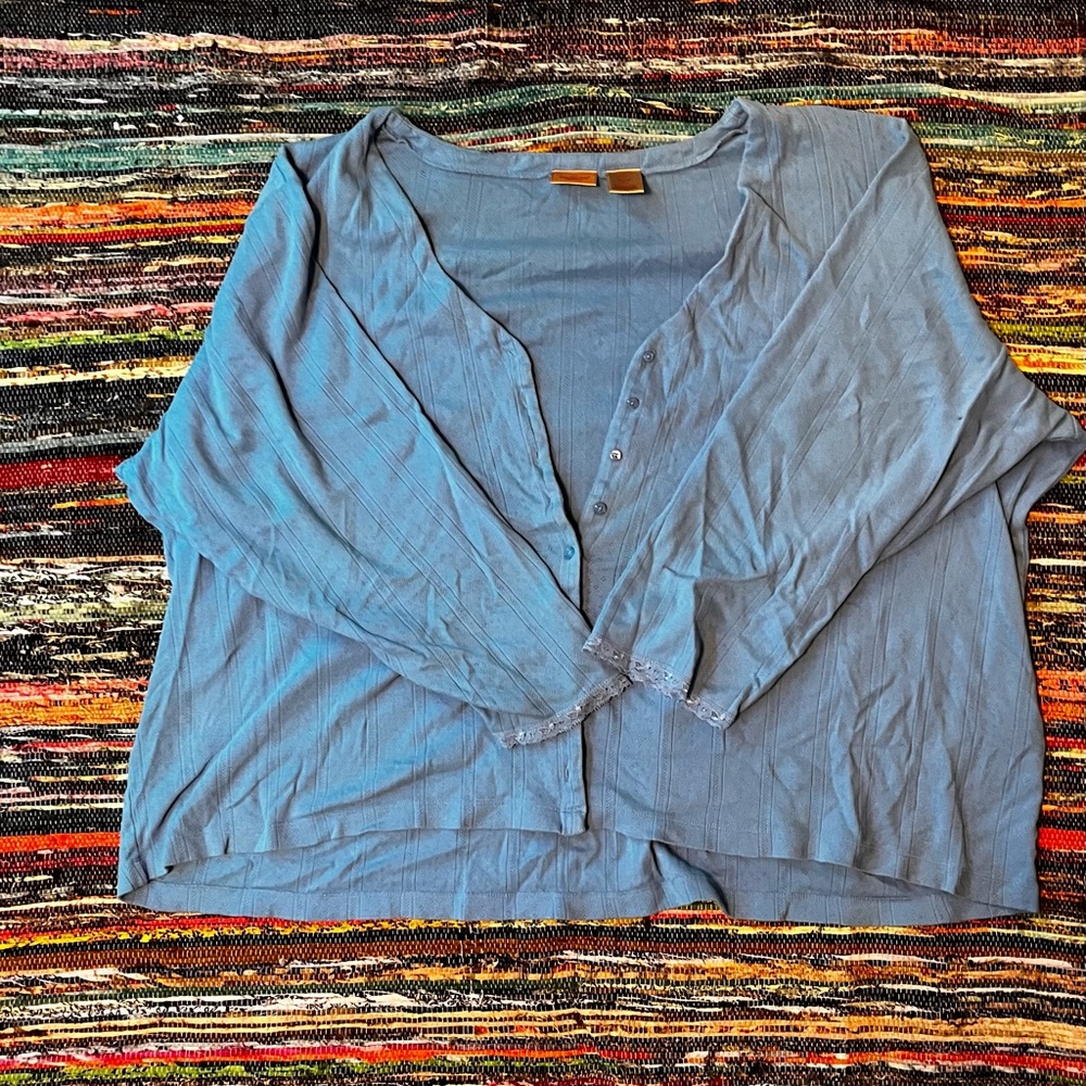 Baby blue oversized cardigan size:4X
